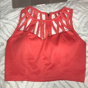 Coral crop top